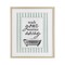 Stupell Industries Wash Worries Away Green Stripes Framed Print Under Glass, design by Lettered and Lined